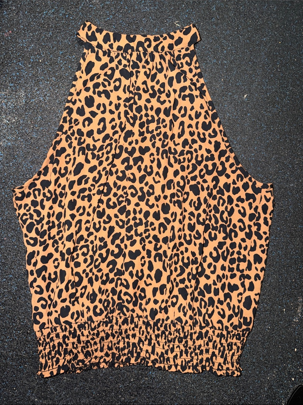 Sienna Sky Black and Tan Leopard Print Halter Top